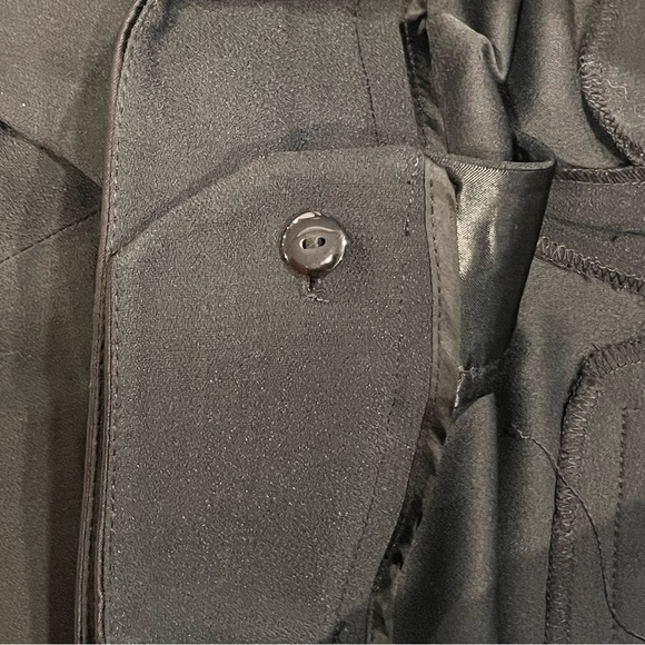 Karen Millen Black Rhinestone Crystal Embellished Waist Dress Pants size 4 - Picture 6 of 9